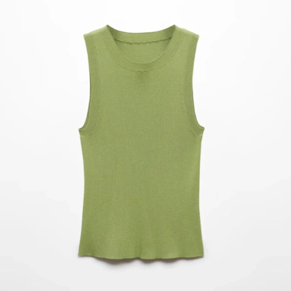 Mango Ribbed Knit Top - Green - Medium - Picture 5 of 5